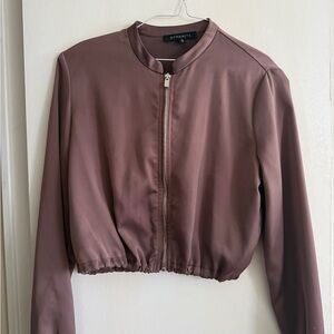 Dynamite Women's Mauve Bomber Jacket